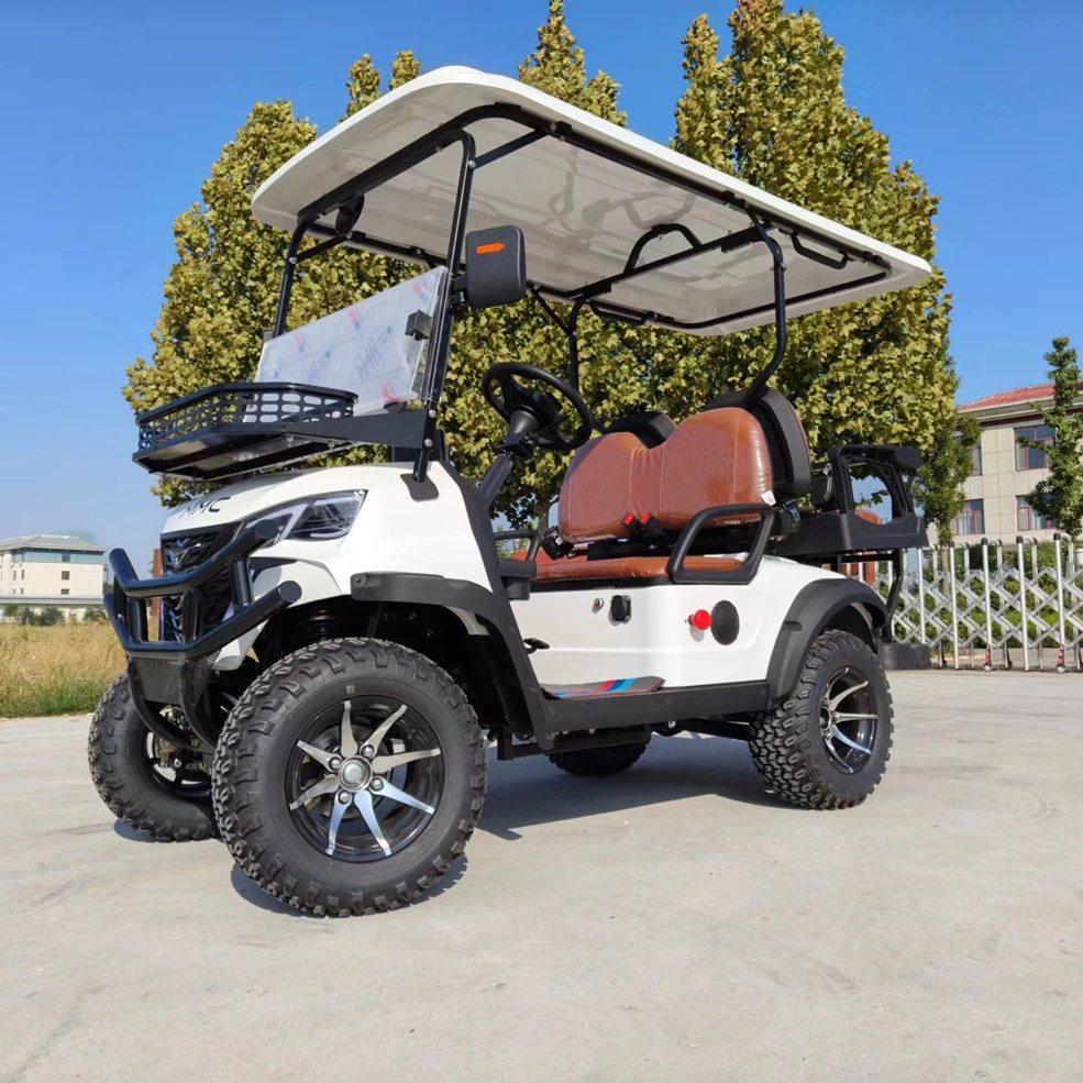 4 Wheel Electric Hunting Club Street Legal Utility Vehicle Car Electric Lithium Pool Tourist Sightseeing Car 2+2 Seater Golf Cart