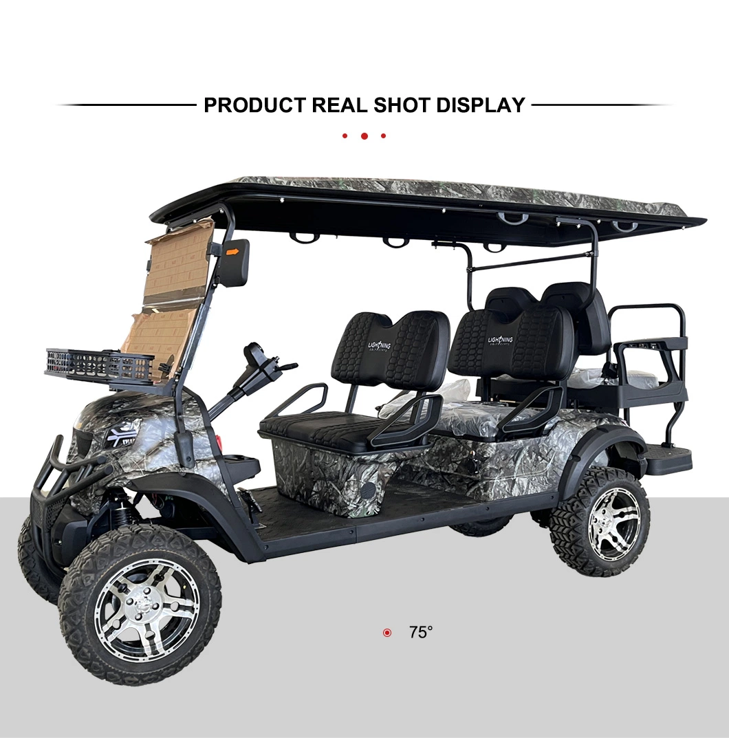 Custom Antique Street Legal 4+2 Seats Hunting Golf Trolley Electric Lithium Golf Carts