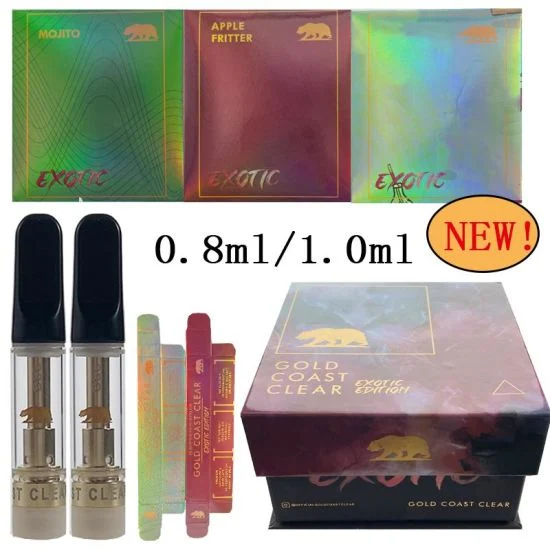 Gcc All Star Edition Atomizer Gold Coast Clear Vape Cartridges E Cigarettes Vaporizer 20 Strains 0.8ml 1.0ml Empty Thick Oil Carts 510 Thread with Packaging