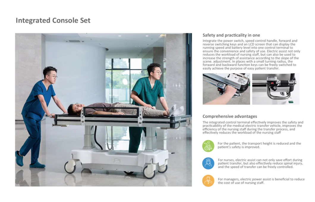 Factory Directly Hot Sales Luxury Operation Room Used Patient Transfer Stretcher Adjustable Connecting Trolley