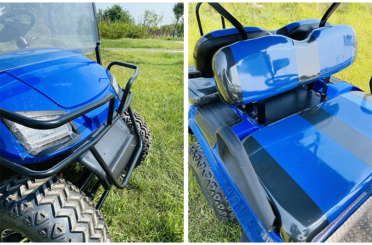 Blue 4 Seater Lead-Acid Battery off-Road Electric Golf Cars