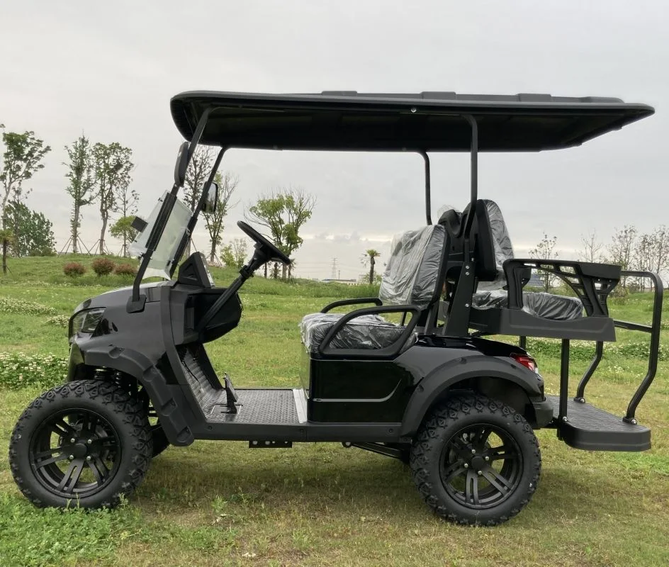 Black 48V Electric Club Carts 2 4 6 8 Seats Golf Carts