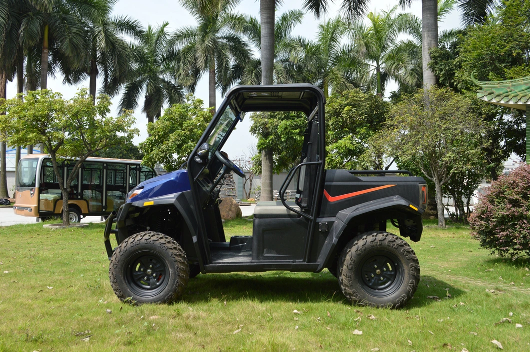 48V 5kw Battery Powered 2 Seaters Rwd Electric Utility Vehicle with Cargo Box