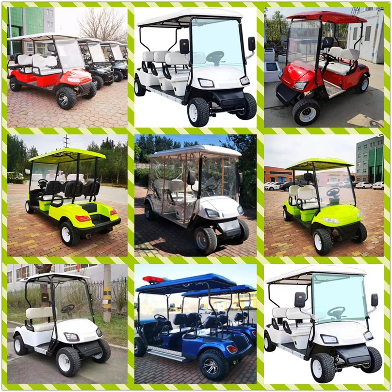 3/4 Seater 800W 60V/72V Electric Mini Bus 23ah Golf Mini 4 Wheel Electric Car