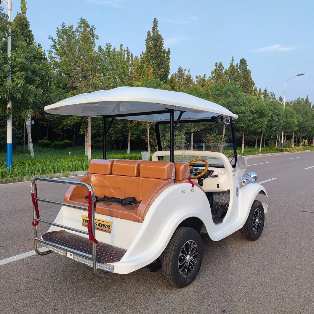 Powerful 100 Kw Mileage Tourist Coach Electric Sightseeing Antique Vehicle