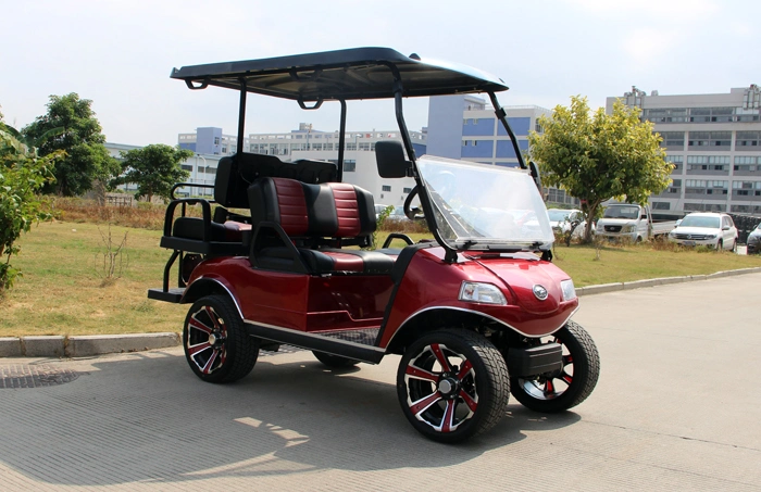 4 Seater Golf Cart with Large Storage Compartments Electric Car 14 Inch Wheel