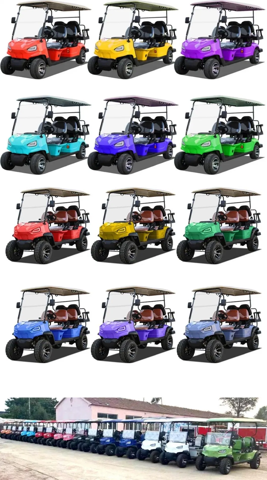 Classic and Beautiful Design 4-Seat Sightseeing Car Electric Shuttle Car 60V Electric Golf Cart Home Transportation