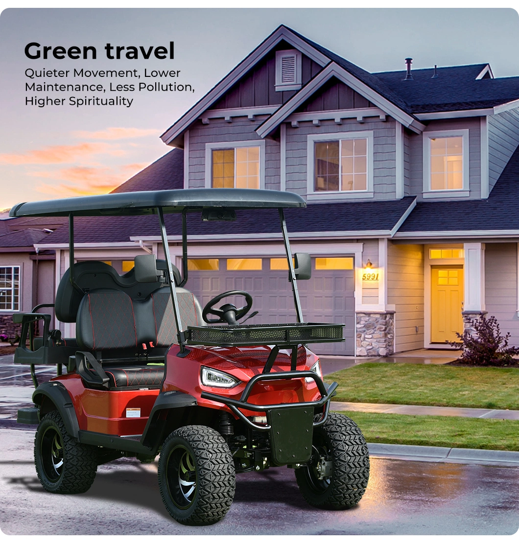 Popular Red Blue 4X4 Electric Off Road Hunting Golf Carts for Sale