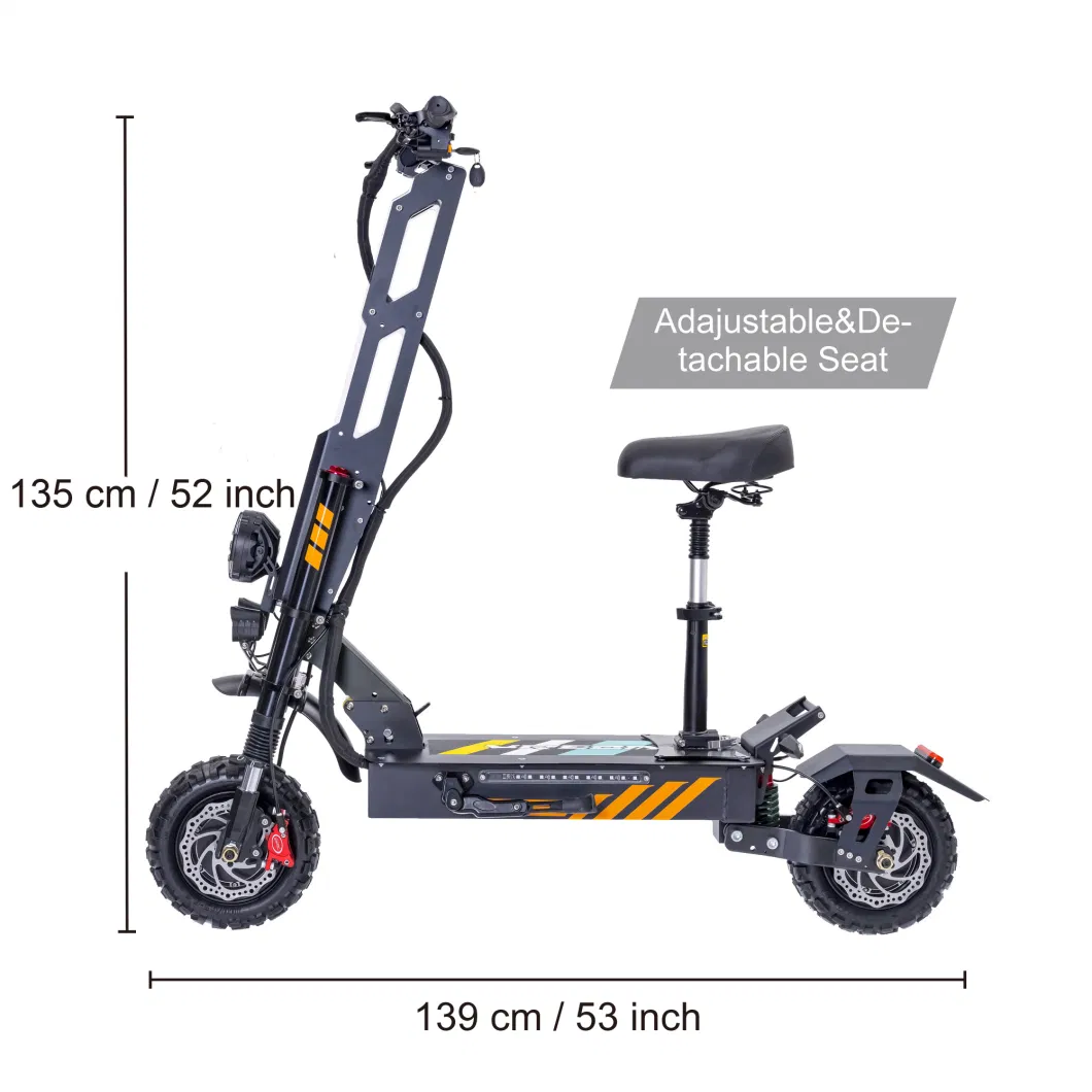 11 Inch Lithium Battery 60V off Road 7000W Adult Scooter Electric Vehicle