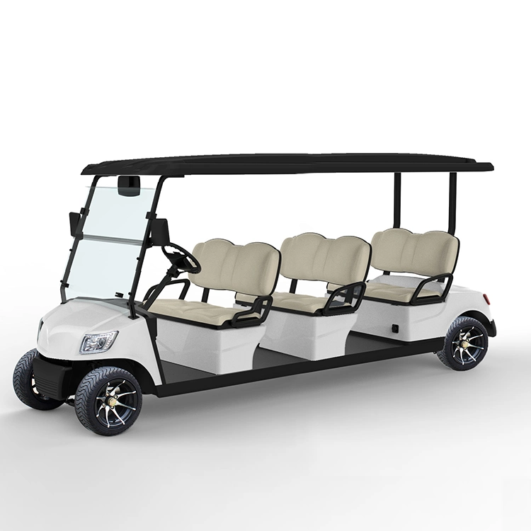 Marshell New Electric Car with 6 Seats Electric Vehicle Electric Lithium Battery Golf Car Buggy Golf Cart with Wind Shield CE for Commercial Use (DH-M4+2)
