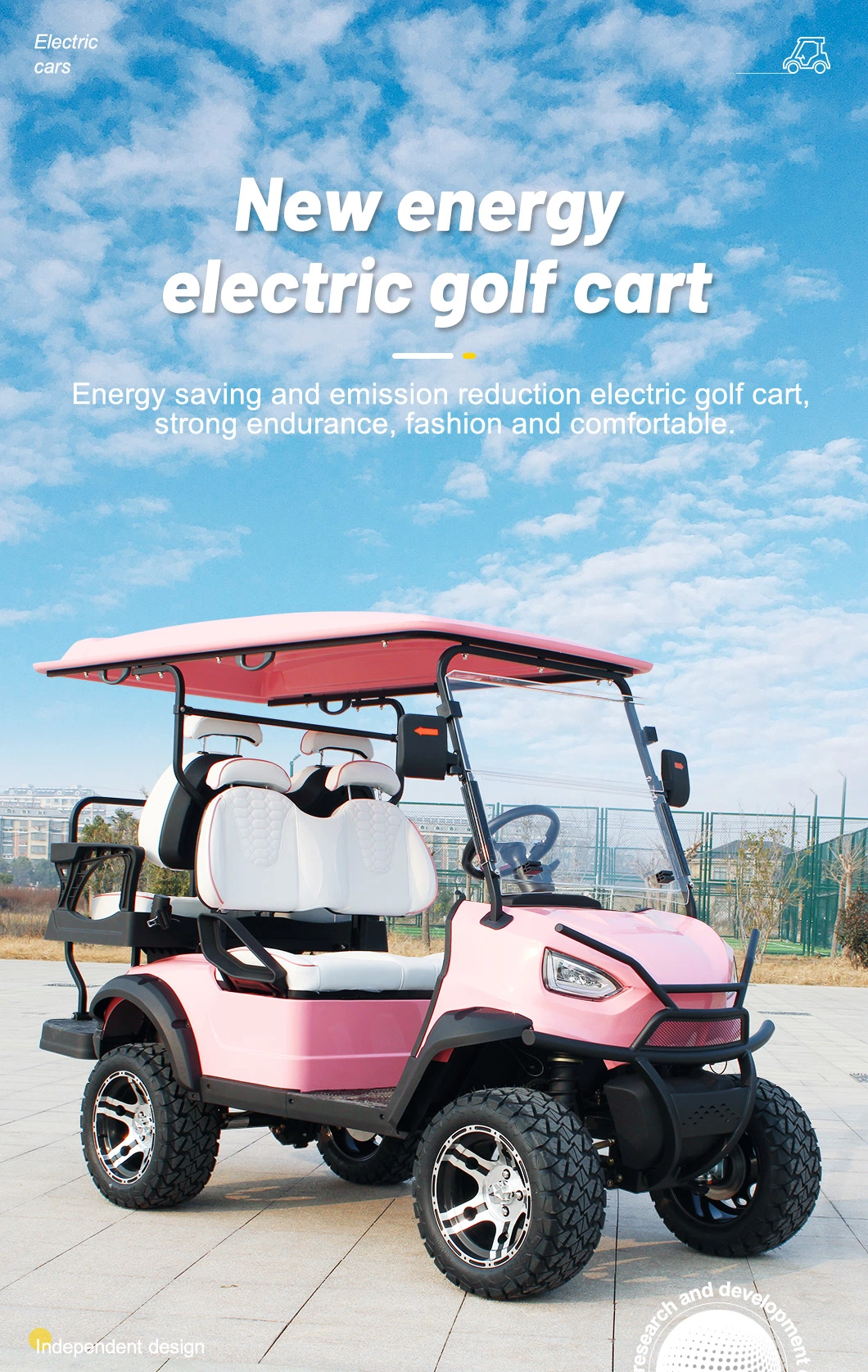 Wholesale Street Legal 2+2 Seater Lithium Battery Electric Hunting Trolleys Golf Cart