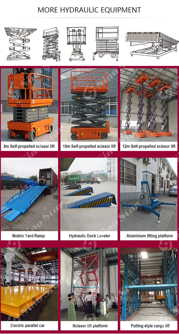 Ce Scissor Vertical Hydraulic Lifting Table Trolley with Conveyor Roller