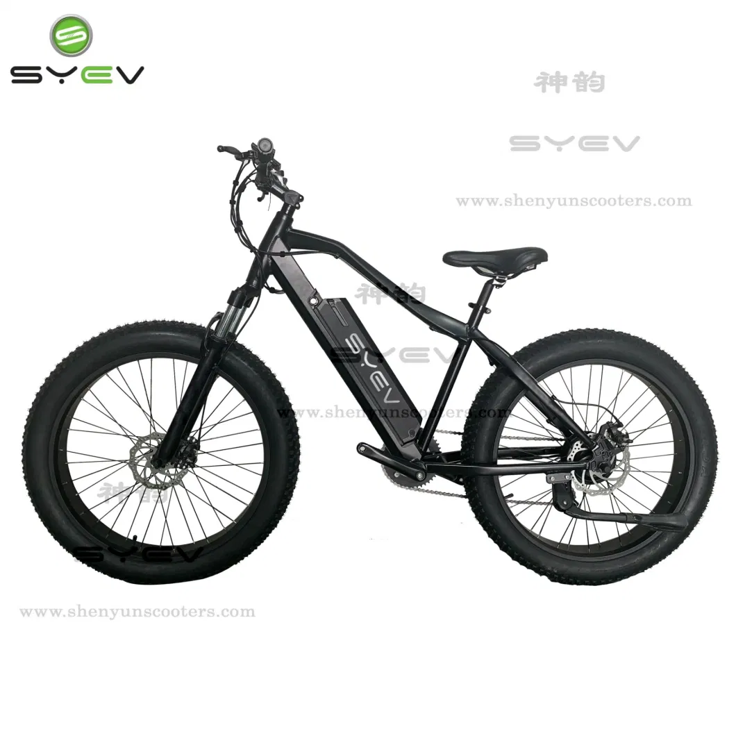 Wuxi Shenyun Factory New High Performance 26&quot; Fat Tyre Aluminum Alloy Mountain Electric Bike for Youth