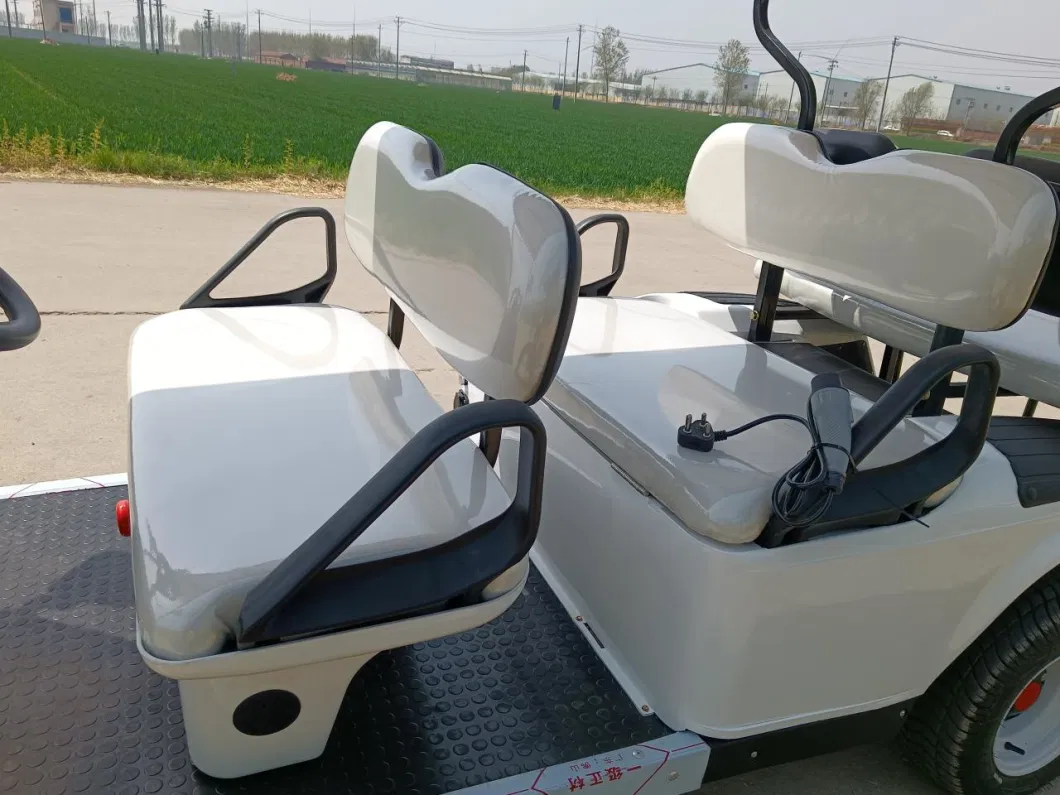 White Small Electric Car 5kw Electric Golf Cart 6 Seater Golf Trolley