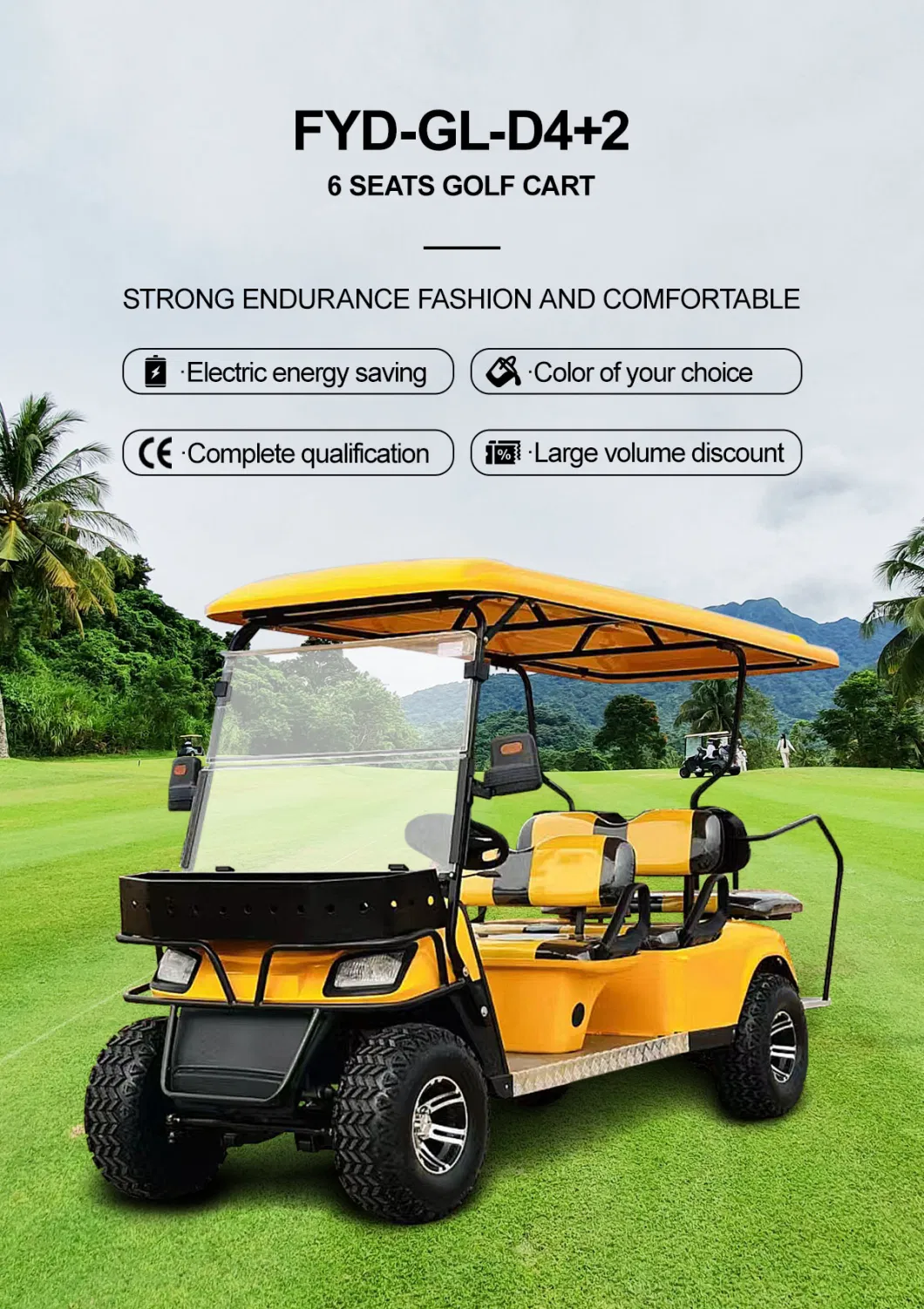 Electric The Villages Lift a Golf Carts Dealers 6 Seater Golf Cart
