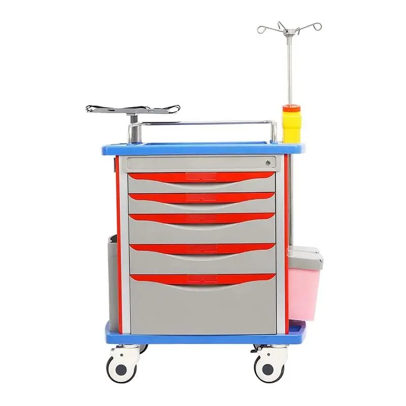 ABS Plastic ICU CPR Resuscitation Crash Cart