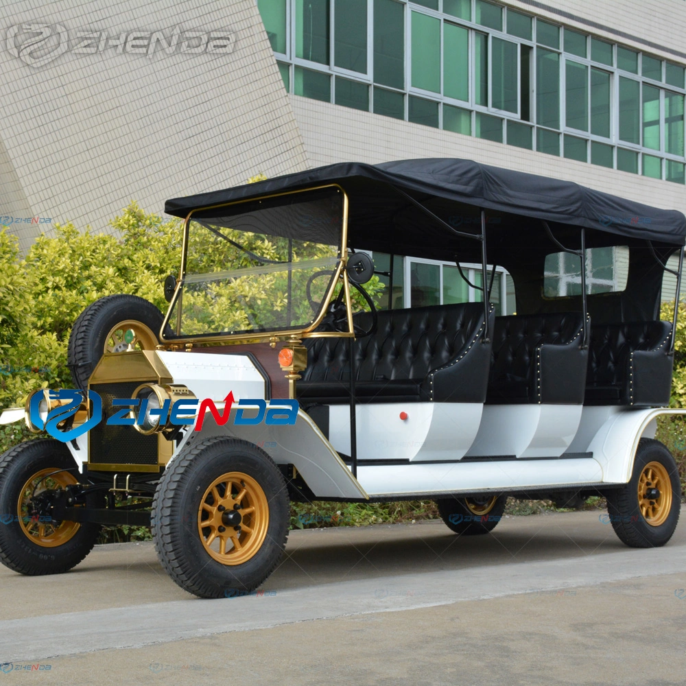 White Antique Retro Classic Car/Customized Electric Wedding-Style Vintage Car/Tourist Sightseeing Buggy Vehicle