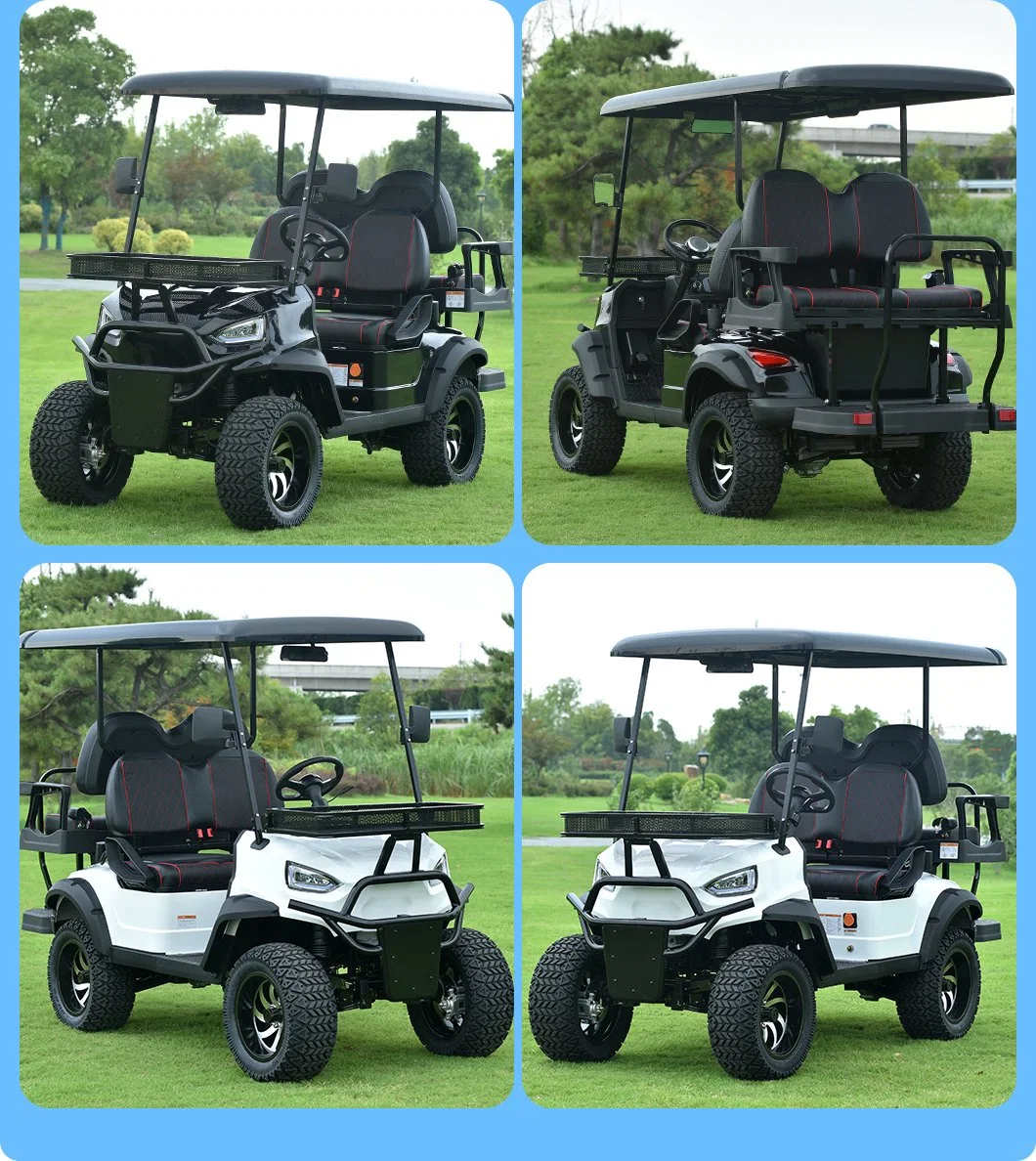 Popular Red Blue 4X4 Electric Off Road Hunting Golf Carts for Sale