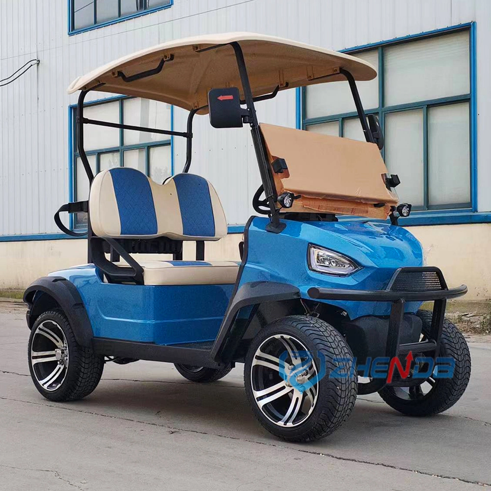 72V AC Motor Lithium Ion Battery 2 Seat Electric Utility Golf Cart Truck Vehicle with Aluminum Cargo Box