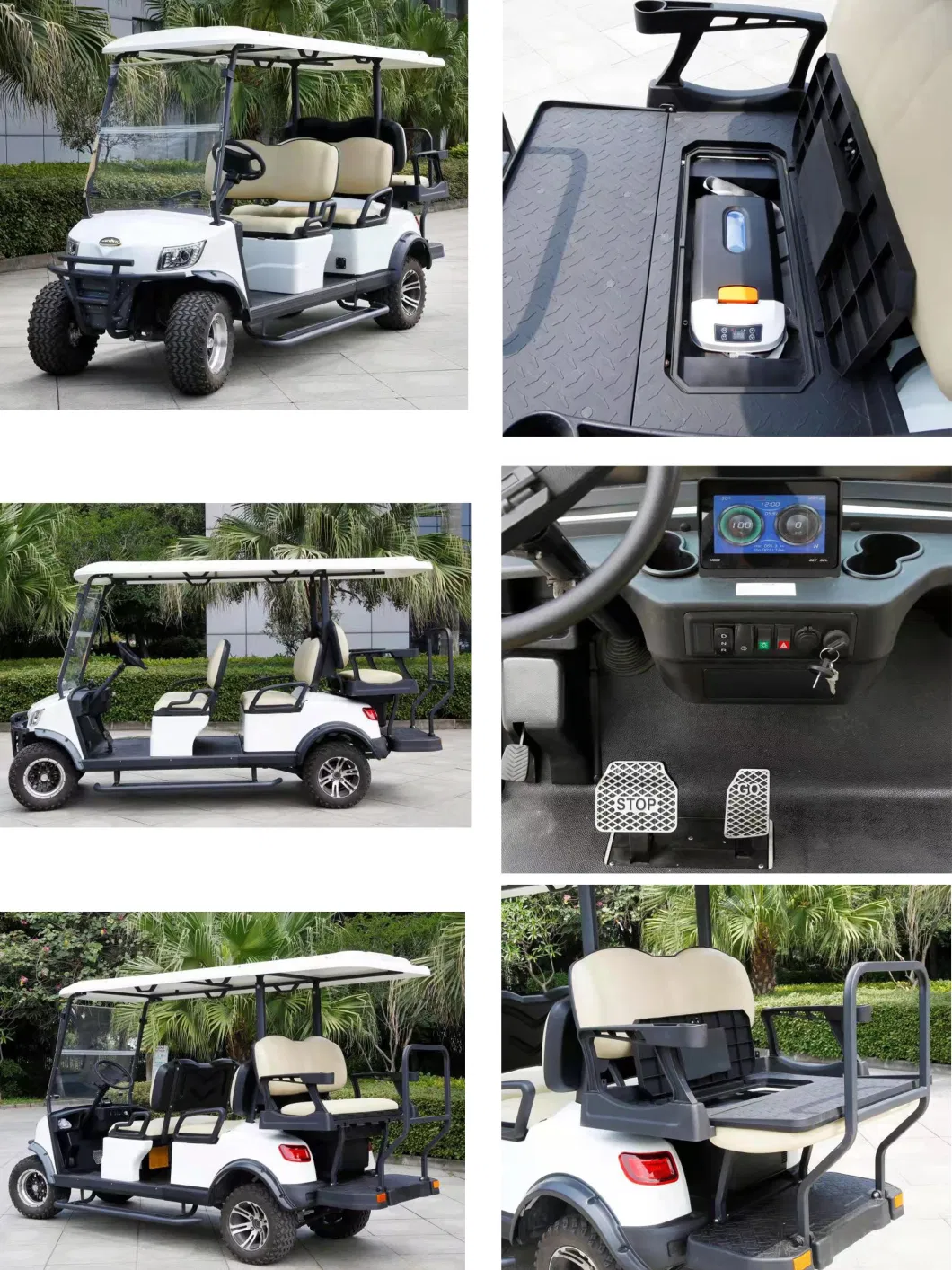 Marshell Six Passengers Electric Lifted Golf Car Fancy Prices Electric Golf Cart for Sale for Sale (DH-M4+2)