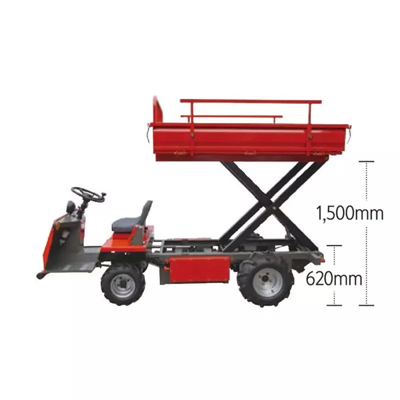 Best Quality Four Wheel Agricultural 48V Electric Utility Vehicle Farm Truck Lift Height 1500mm