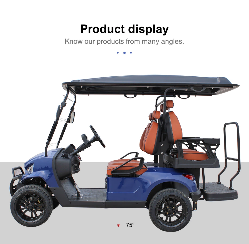 4 Seater High Powerd Flip Flop Seats with Lithium Battery Golf Electric Vehicle Street Legal Golf Cart