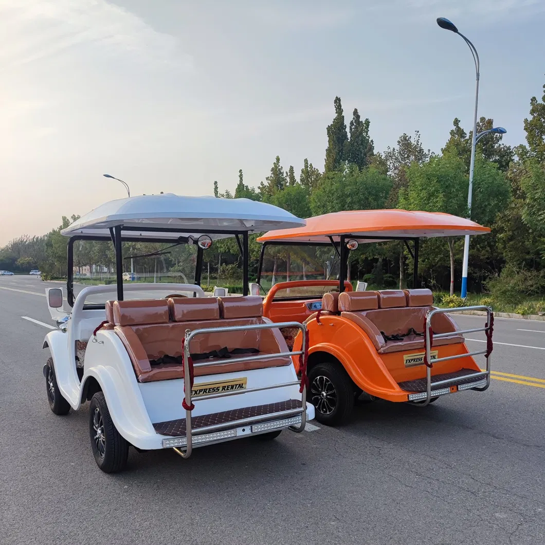 Powerful 100 Kw Mileage Tourist Coach Electric Sightseeing Antique Vehicle