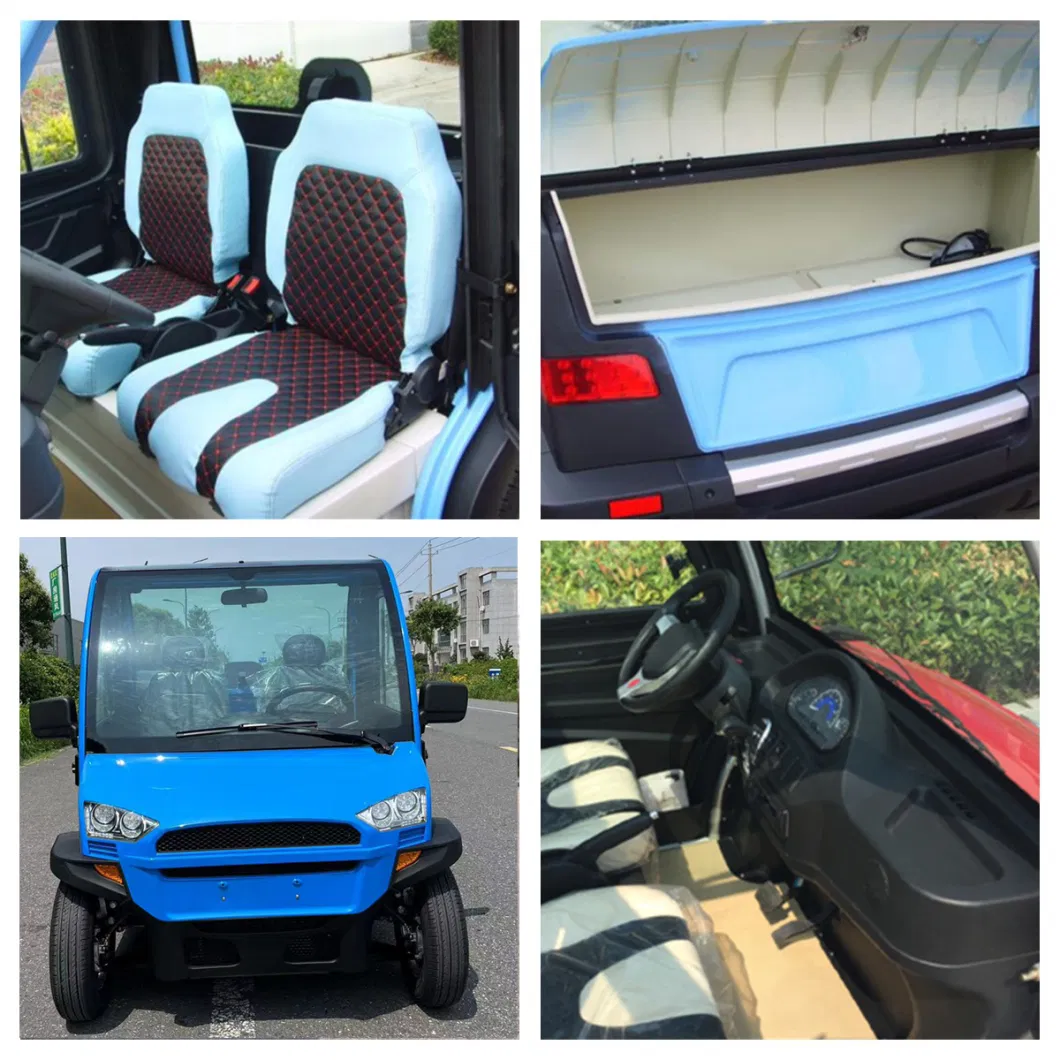 Utility Electric Mini Pickup Cargo Truck with Plastic Cargo Bed