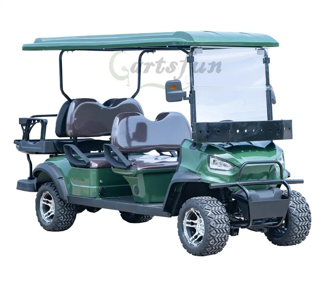 Factory Price 2+2 Seater Gas Electric Golf Cart with Lead-Acid Battery and Lithium Battery