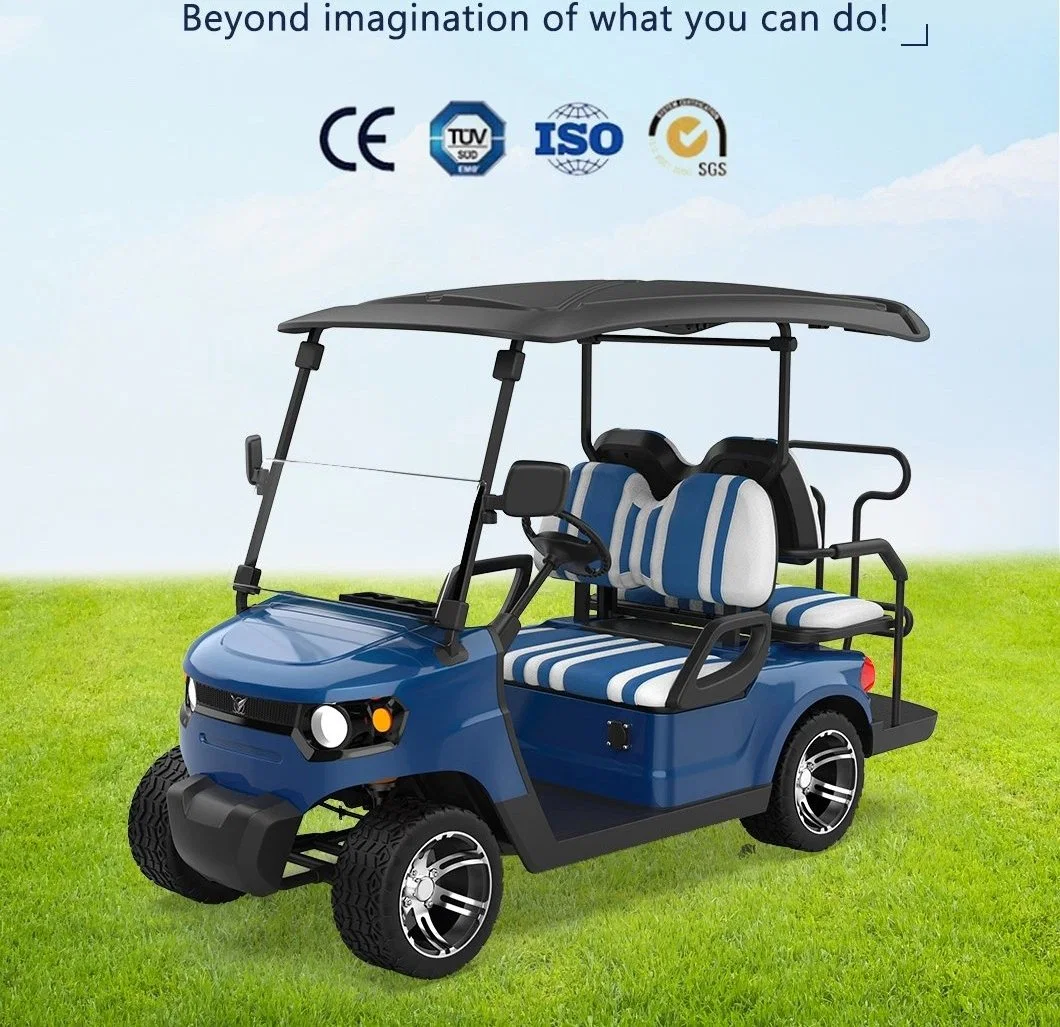 2023 Hot Sale 5kw Farm 4X4 4 Seat 2 Seater Electric Golf Car, Cheap Sport off Road Hunting Electric Golf Cart for Sale