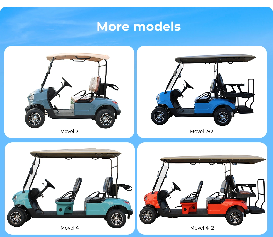 Popular Red Blue 4X4 Electric Off Road Hunting Golf Carts for Sale