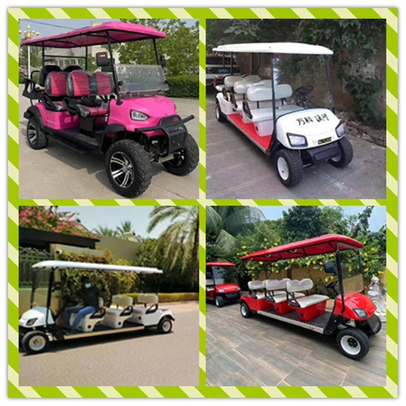 3/4 Seater 800W 60V/72V Electric Mini Bus 23ah Golf Mini 4 Wheel Electric Car