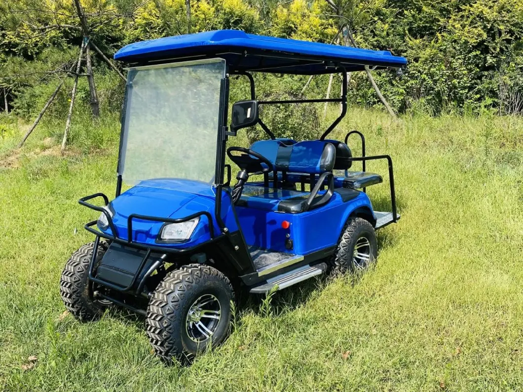 Blue 4 Seater Lead-Acid Battery off-Road Electric Golf Cars