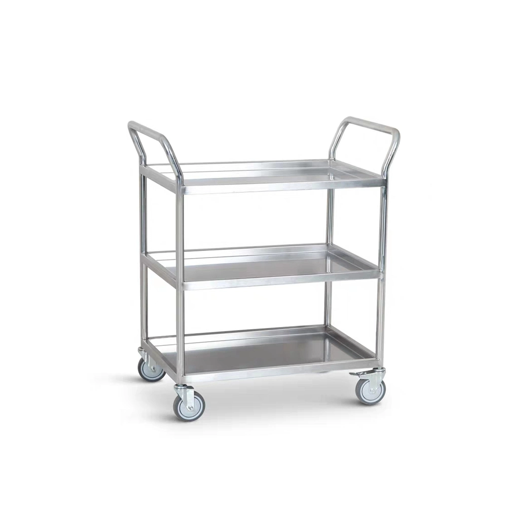 Smile OEM Two Shelves 304 Stainless Steel Trolley Kitchen Trolley Utility Tool Cart