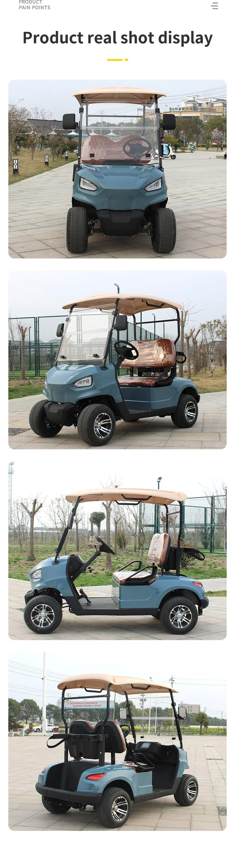 Hot Sale Fashion 2 4 6 Seaters Resort Use Utility Vehicle Hunting Golf Buggy Cart Electric Golf Carts