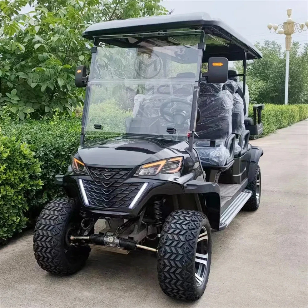 Price Wholesale 4 Seats Club Car 4 Wheels Large Tires Lithium Battery Cheap Electric Golf Carts 6 Seater