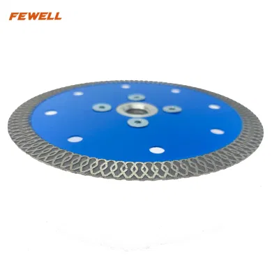 125*1.2/0.8*10*104*M14 Hot Press Aluminum Flange Diamond X Turbo Saw Blade for Dry Cutting Porcelain Ceramic Tile