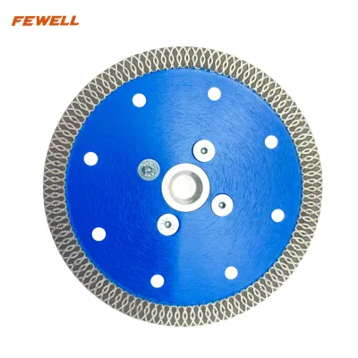 125*1.2/0.8*10*104*M14 Hot Press Aluminum Flange Diamond X Turbo Saw Blade for Dry Cutting Porcelain Ceramic Tile