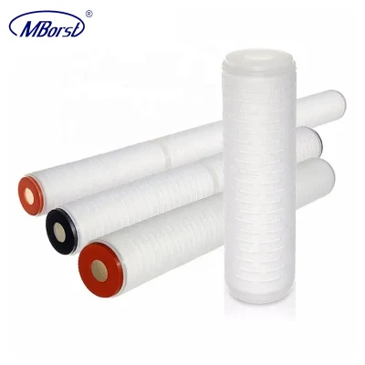 ISO9001 Factory Polypropylene PP Pleated Filter Cartridge for Wine/Beer/Food and Beverage Water Filtration Microelectronics Industry DOE Soe Fin 1/5/10 Micron