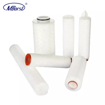 ISO9001 Factory Polypropylene PP Pleated Filter Cartridge for Wine/Beer/Food and Beverage Water Filtration Microelectronics Industry DOE Soe Fin 1/5/10 Micron