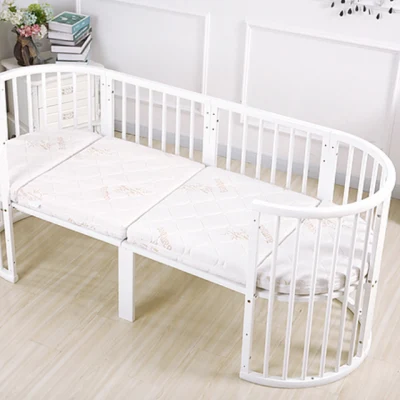 Newly Style Multifunction New Zealand Pine Wooden Baby Cradle Crib Bed