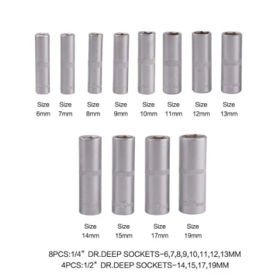DNT Chinese Supplier Automotive Tools 108 PCS 1/4 and 1/2 Inch Ratchet Socket Wrench Kit and Screwdriver Tool Kit for Car Repair