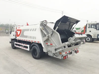 China Factory Jmc 6m3 Garbage Compactor Truck Waste Bins Compactor Truck Price