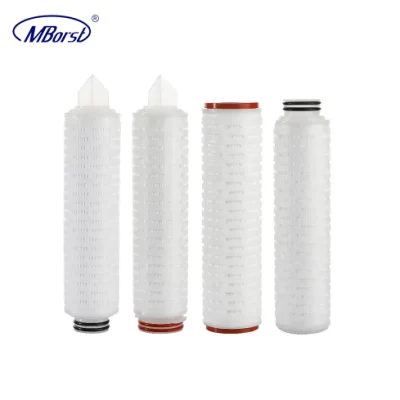 ISO9001 Factory Polypropylene PP Pleated Filter Cartridge for Wine/Beer/Food and Beverage Water Filtration Microelectronics Industry DOE Soe Fin 1/5/10 Micron