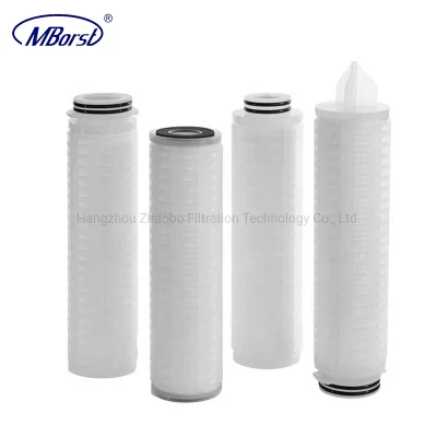 High Performance 0.2 Micron Filter Cartridge for Biologicals Chemical Solvent Sterile Filtration Water Purifier Water Filters 226 Flat Pleated Hydrophilic PVDF