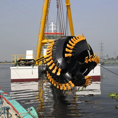 China 16 Inch Hydraulic System Cummins Diesel Engine River Lake Sand Dredging Pump Machine Gold Mining Dredger in Port Construction Cutter Suction Dredger
