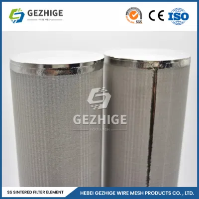 Gezhige Sinter Porous Metal Filter Manufacturers Square Sintered Plastic Air Filter 100 Micron China Sintered 304 316L Stainless Steel Filter Cartridges