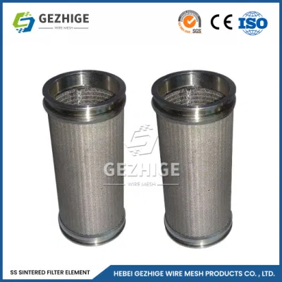 Gezhige Custom Powder Sinter Filter Factory Metal Porous Filter Cartridge China Sintered Stainless Steel Wire Mesh Industrial Filter Cartridges