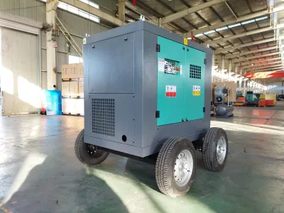 Supd30-5 22kw 3.6m3/Min Portable Electric Screw Air Compressor with 2 Wheels