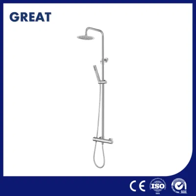 Great Swan Tap Shower Faucet Shower Head Column China GLS4926 Wall Mounted Shower Column Bright Chrome Plated Tempered Glass Shower Panel Manufacturer
